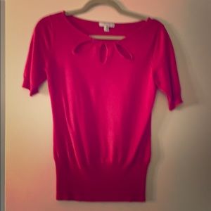 Short sleeve Cut out petal detail sweater